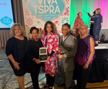  Image of Plano ISD communications team with awards